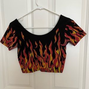 Unif flame crop top